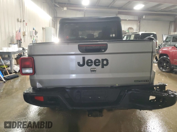 2020 Jeep Gladiator Sport S z VIN 1C6HJTAG2LL120101, wystawiony jako Copart lot #47842005 z przebiegiem 59 988 mil mil oraz Szkoda całkowita • Salvage title. Historia ofert i sprzedaży dostępna na DreamBid. Obrazek 6.