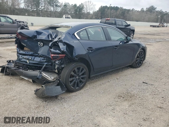 2025 Mazda 3 S Select Sport with VIN 3MZBPABM5SM458480, listed as a Copart auction lot 46854855 with 773 mi miles and Salvage Title. Bid and sale history available at DreamBid. Image 3.