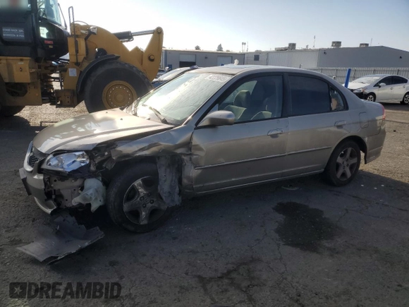 2004 Honda Civic EX with VIN 2HGES26864H537435, listed as a Copart auction lot 42229645 with 150,241 mi miles and Salvage Title. Bid and sale history available at DreamBid. Image 1.