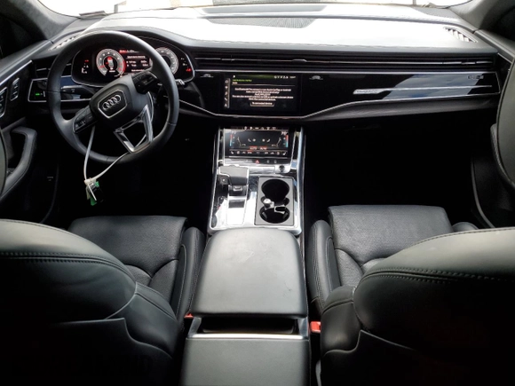 2021 Audi Q8 Prestige with VIN WA1FVAF19MD028910, listed as a Copart auction lot 64091925 with 54,787 mi miles and Salvage title. Bid and sale history available at DreamBid. Image 8.