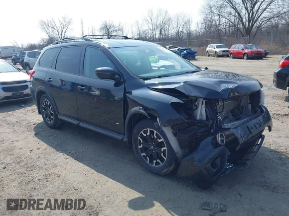 2019 Nissan Pathfinder S z VIN 5N1DR2MM8KC637926, wystawiony jako IAAI lot #41903395 z przebiegiem 84 436 mil mil oraz . Historia ofert i sprzedaży dostępna na DreamBid. Obrazek 1.