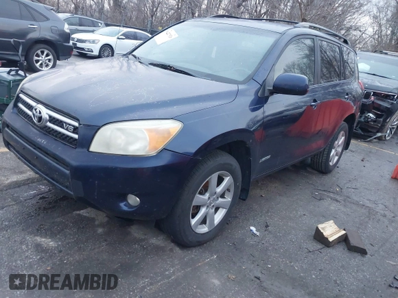 2007 Toyota RAV4 Limited with VIN JTMZK34V075013451, listed as a IAAI auction lot 41227526 with 228,784 mi miles. Bid and sale history available at carsss.com. Image 2.