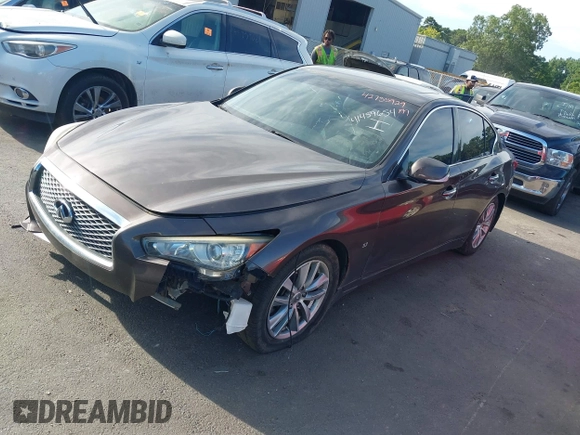 2015 Infiniti Q50 Sport with VIN JN1BV7AP0FM353969, listed as a IAAI auction lot 42735929 with 181,244 mi miles and . Bid and sale history available at DreamBid. Image 2.