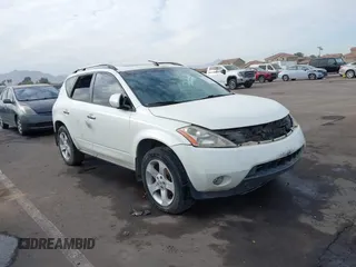 2003 Nissan Murano SL with VIN JN8AZ08T13W113566, listed as a IAAI auction lot 41261671 with 237,751 mi miles and . Bid and sale history available at DreamBid. Image 1.