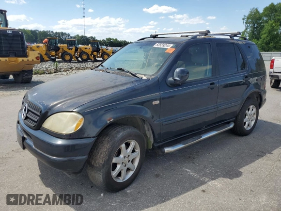 1999 Mercedes-Benz M 320/430/500 with VIN 4JGAB72E7XA107952, listed as a Copart auction lot 58559244 with 175,236 mi miles and Non repairable. Bid and sale history available at DreamBid. Image 1.