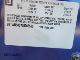 2006 Chevrolet Impala SS with VIN 2G1WD58C769263586, listed as a Copart auction lot 83385594 with Not Provided miles and Salvage Title. Bid and sale history available at DreamBid. Image 13.
