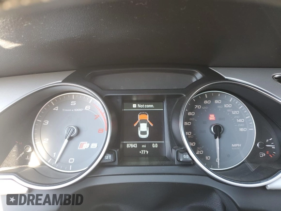 2015 Audi S5 Premium Plus z VIN WAUGGAFRXFA054749, wystawiony jako Copart lot #76754194 z przebiegiem 87 643 mil mil oraz Szkoda całkowita • Salvage title. Historia ofert i sprzedaży dostępna na DreamBid. Obrazek 9.