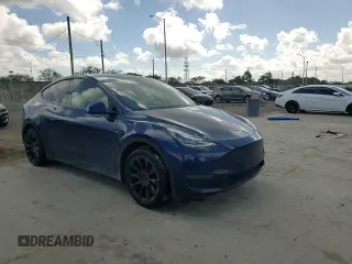 2020 Tesla Model Y Long Range with VIN 5YJYGDEE7LF038244, listed as a Copart auction lot 44153755 with 53,256 mi miles and Salvage Title. Bid and sale history available at DreamBid. Image 11.