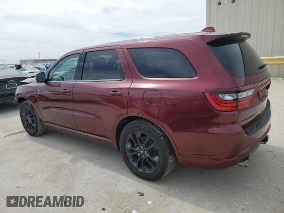 2022 Dodge Durango Orange Sport with VIN 1C4SDHCT1NC102379, listed as a Copart auction lot 48990455 with 53,893 mi miles and Salvage title. Bid and sale history available at DreamBid. Image 2.