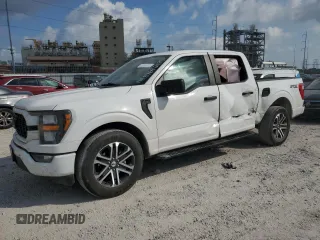 2023 Ford F-150 XL with VIN 1FTEW1CP4PKE60313, listed as a Copart auction lot 57642695 with 47,993 mi miles and Salvage title. Bid and sale history available at DreamBid. Image 1.