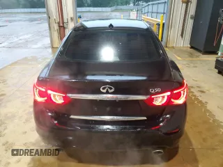 2015 Infiniti Q50 Premium with VIN JN1BV7AP6FM350140, listed as a Copart auction lot 56067465 with 125,241 mi miles and Salvage title. Bid and sale history available at DreamBid. Image 6.