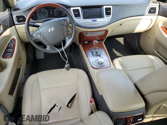 2012 Hyundai Genesis 4.6L with VIN KMHGC4DF6CU175762, listed as a Copart auction lot 67151194 with 169,838 mi miles and Salvage Title. Bid and sale history available at carsss.com. Image 8.