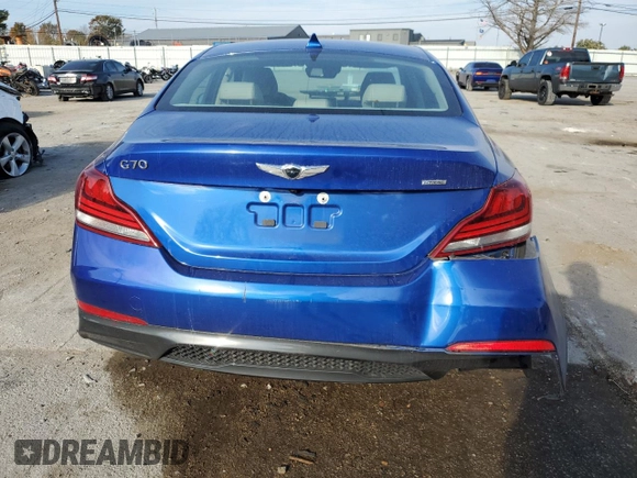 2019 Genesis G70 2.0T Advanced with VIN KMTG64LA5KU036272, listed as a Copart auction lot 77850624 with 0 mi miles and Salvage Title. Bid and sale history available at carsss.com. Image 6.