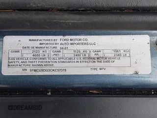 2012 Ford Escape XLT с VIN 1FMCU9DG3CKC57378, выставлен на аукционе IAAI как лот 42382844 с пробегом 143 644 миль миль и . История ставок и продаж доступна на DreamBid. Изображение 9.