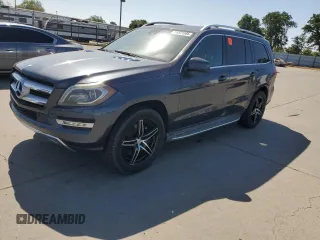 2014 Mercedes-Benz GL 450 with VIN 4JGDF7CE1EA278029, listed as a Copart auction lot 55501885 with 143,250 mi miles and Salvage title. Bid and sale history available at DreamBid. Image 1.