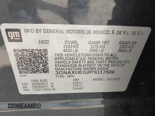 2023 Chevrolet Equinox LT with VIN 3GNAXUEG2PS117506, listed as a IAAI auction lot 42475231 with 66,184 mi miles and . Bid and sale history available at DreamBid. Image 9.