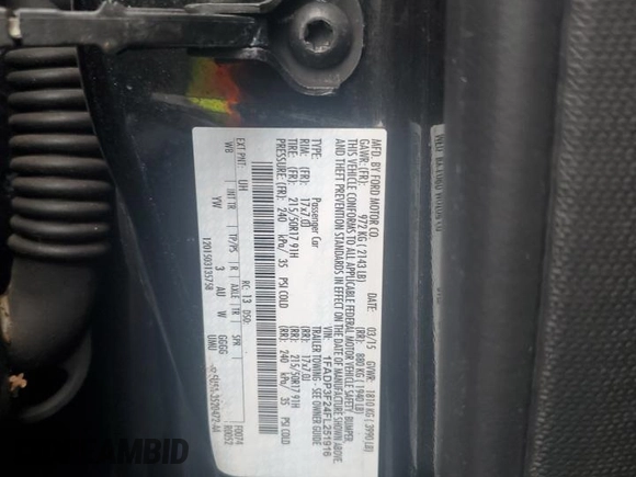 2015 Ford Focus SE with VIN 1FADP3F24FL251916, listed as a Copart auction lot 52800145 with 131,862 mi miles and Salvage Title. Bid and sale history available at DreamBid. Image 12.