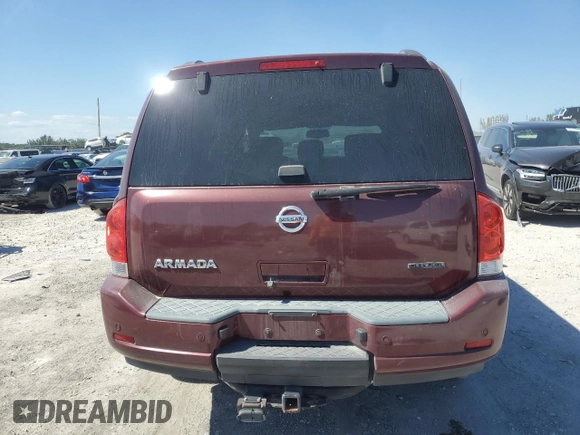2011 Nissan Armada SV with VIN 5N1BA0ND6BN617499, listed as a Copart auction lot 52533945 with 158,645 mi miles and Salvage Title. Bid and sale history available at DreamBid. Image 6.