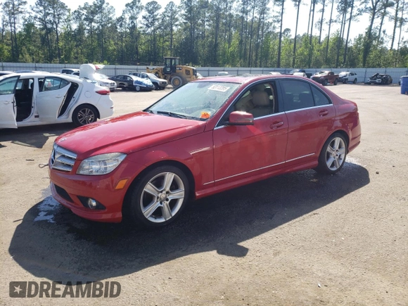 2010 Mercedes-Benz C 300 Sport with VIN WDDGF5EB2AF374778, listed as a Copart auction lot 53113395 with 89,615 mi miles and Salvage Title. Bid and sale history available at DreamBid. Image 1.