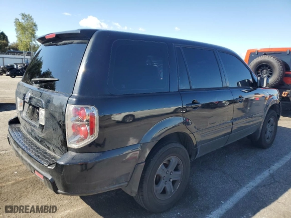 2007 Honda Pilot LX with VIN 5FNYF28107B040892, listed as a Copart auction lot 51130055 with 0 mi miles and Salvage Title. Bid and sale history available at carsss.com. Image 3.