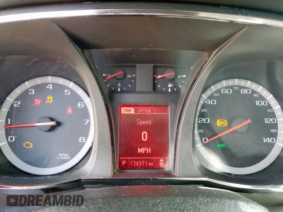 2014 GMC Terrain SLE with VIN 2GKFLRE31E6242887, listed as a Copart auction lot 61242525 with 174,971 mi miles and Salvage title. Bid and sale history available at DreamBid. Image 9.