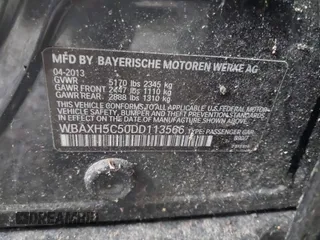 2013 BMW 5 Series 528i xDrive with VIN WBAXH5C50DD113566, listed as a IAAI auction lot 41981416 with 123,330 mi miles. Bid and sale history available at carsss.com. Image 9.