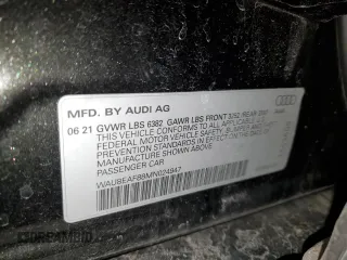 2021 Audi A8 with VIN WAU8EAF88MN024947, listed as a Copart auction lot 69862872 with 32,140 mi miles. Bid and sale history available at carsss.com. Image 15.