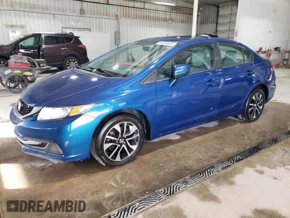2014 Honda Civic Sedan EX with VIN 19XFB2F85EE236302, listed as a Copart auction lot 54536845 with 208,523 mi miles and Salvage Title. Bid and sale history available at carsss.com. Image 1.