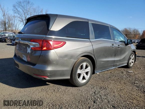 2019 Honda Odyssey EX-L with VIN 5FNRL6H7XKB042232, listed as a Copart auction lot 81066384 with 55,724 mi miles and Salvage Title. Bid and sale history available at carsss.com. Image 3.