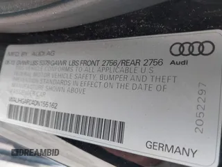 2013 Audi A6 Prestige with VIN WAUHGAFC4DN155162, listed as a IAAI auction lot 42558440 with 162,873 mi miles and . Bid and sale history available at DreamBid. Image 9.