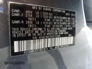2022 Subaru Outback Limited with VIN 4S4BTAMCXN3215249, listed as a Copart auction lot 56157475 with 36,110 mi miles and Salvage title. Bid and sale history available at DreamBid. Image 12.