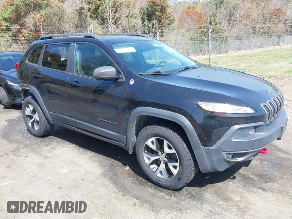 2014 Jeep Cherokee Trailhawk with VIN 1C4PJMBB6EW162303, listed as a IAAI auction lot 41910167 with 133,669 mi miles. Bid and sale history available at carsss.com. Image 1.