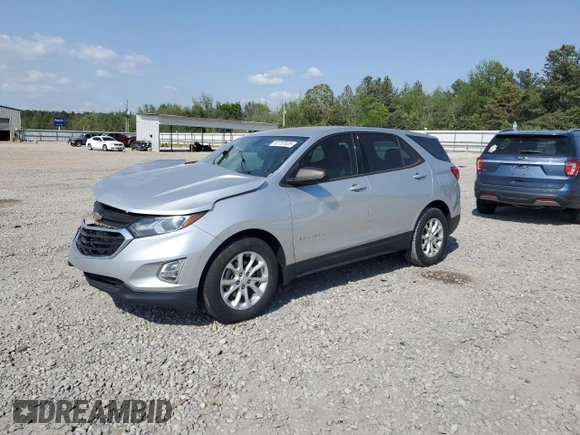 2018 Chevrolet Equinox LS with VIN 3GNAXHEV2JS512380, listed as a Copart auction lot 52737035 with 96,634 mi miles and Salvage Title. Bid and sale history available at DreamBid. Image 1.