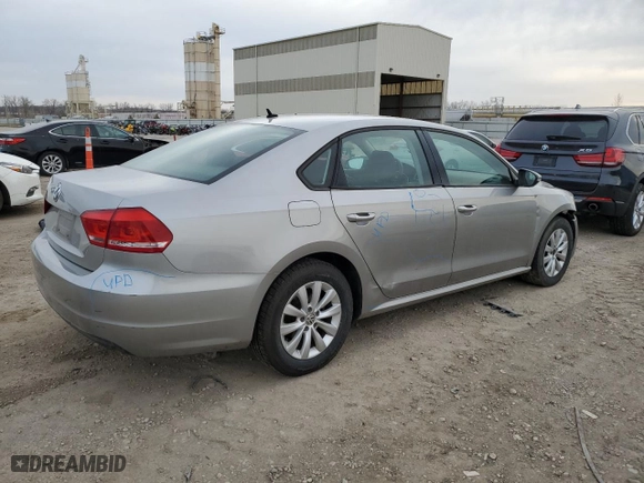 2012 Volkswagen Passat S w/Appearance with VIN 1VWAH7A3XCC090725, listed as a Copart auction lot 49828585 with 204,961 mi miles and Salvage Title. Bid and sale history available at carsss.com. Image 3.