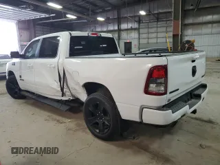 2022 Ram 1500 Big Horn with VIN 1C6SRFMT3NN391071, listed as a Copart auction lot 52592825 with 52,682 mi miles and Salvage title. Bid and sale history available at DreamBid. Image 2.