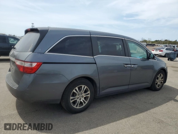 2013 Honda Odyssey EX-L with VIN 5FNRL5H67DB016806, listed as a Copart auction lot 53340445 with 141,067 mi miles and Salvage Title. Bid and sale history available at carsss.com. Image 3.