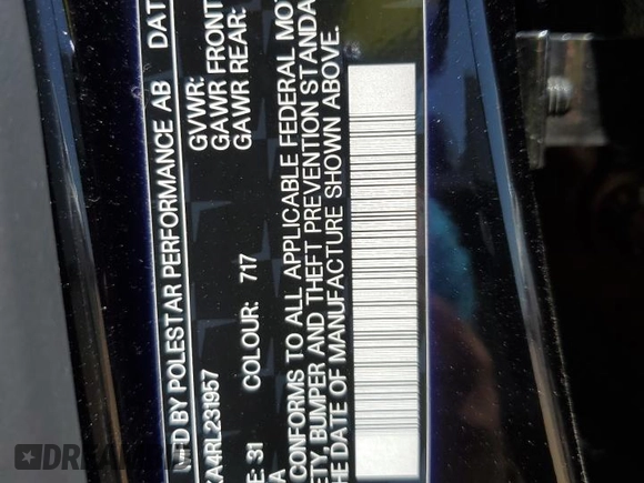 2024 Polestar 2 z VIN YSMFD3KA4RL231957, wystawiony jako Copart lot #52152945 z przebiegiem 12 213 mil mil oraz Tytuł czysty. Historia ofert i sprzedaży dostępna na DreamBid. Obrazek 12.