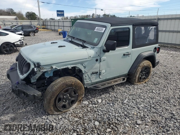 2024 Jeep Wrangler Sport S z VIN 1C4PJXAG4RW313496, wystawiony jako Copart lot #49688305 z przebiegiem 13 304 mil mil oraz Szkoda całkowita • Salvage title. Historia ofert i sprzedaży dostępna na DreamBid. Obrazek 1.