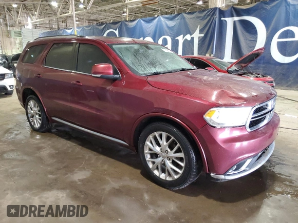 2016 Dodge Durango Limited with VIN 1C4RDJDG1GC375249, listed as a Copart auction lot 50061285 with 212,334 mi miles and Clean title. Bid and sale history available at DreamBid. Image 4.