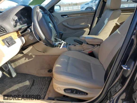 2002 BMW 3 Series 330xi with VIN WBAEW53412PG09026, listed as a Copart auction lot 89108295 with 106,516 mi miles and Salvage title. Bid and sale history available at DreamBid. Image 7.