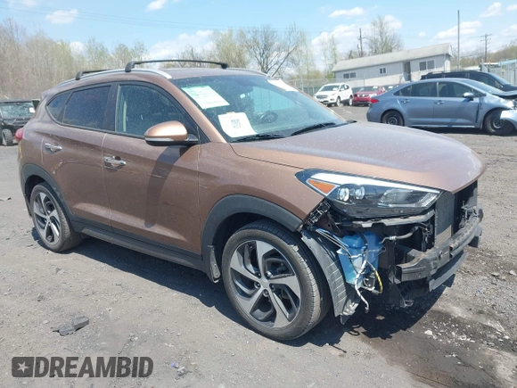 2016 Hyundai Tucson Eco with VIN KM8J3CA26GU207956, listed as a IAAI auction lot 42093540 with 87,380 mi miles. Bid and sale history available at carsss.com. Image 1.