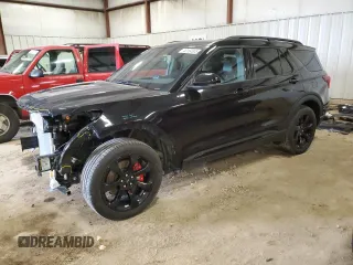 2023 Ford Explorer ST with VIN 1FM5K8GC9PGA90020, listed as a Copart auction lot 48184805 with 15,166 mi miles and Salvage Title. Bid and sale history available at carsss.com. Image 1.