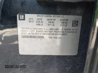 2014 Cadillac ATS Standard AWD with VIN 1G6AG5RX6E0105293, listed as a IAAI auction lot 42142760 with 138,313 mi miles and . Bid and sale history available at DreamBid. Image 9.