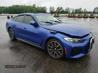 2022 BMW 4 Series 430i with VIN WBA63AV01NFL98112, listed as a Copart auction lot 56421085 with Not provided miles and Salvage title. Bid and sale history available at DreamBid. Image 4.