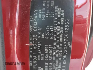 2007 Hyundai Entourage GLS z VIN KNDMC233776012566, wystawiony jako Copart lot #65477123 z przebiegiem Nie podano mil oraz Nie do naprawy. Historia ofert i sprzedaży dostępna na DreamBid. Obrazek 13.
