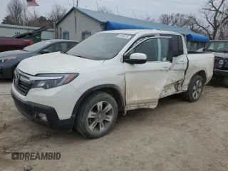 2019 Honda Ridgeline RTL-T z VIN 5FPYK3F65KB008827, wystawiony jako Copart lot #44466815 z przebiegiem Nie podano mil oraz Szkoda całkowita • Salvage title. Historia ofert i sprzedaży dostępna na DreamBid. Obrazek 1.