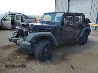 2015 Jeep Wrangler Unlimited Sport with VIN 1C4BJWDG5FL613061, listed as a Copart auction lot 55183875 with 84,452 mi miles and Salvage title. Bid and sale history available at DreamBid. Image 1.