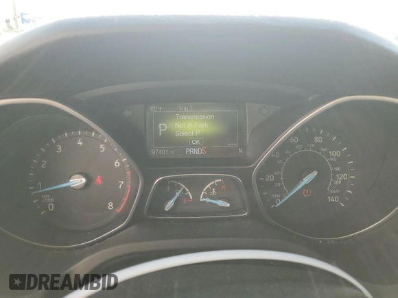 2016 Ford Focus Titanium with VIN 1FADP3N24GL302625, listed as a Copart auction lot 59180675 with 97,401 mi miles and Salvage title. Bid and sale history available at DreamBid. Image 9.