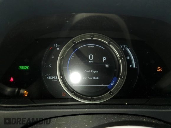 2020 Lexus UX 250h F Sport with VIN JTHR9JBHXL2025565, listed as a Copart auction lot 48895135 with 48,393 mi miles and Salvage title. Bid and sale history available at DreamBid. Image 9.