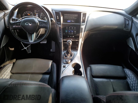 2018 Infiniti Q50 RED SPORT 400 with VIN JN1FV7AR0JM481270, listed as a Copart auction lot 53777515 with 42,555 mi miles and Clean Title. Bid and sale history available at carsss.com. Image 8.